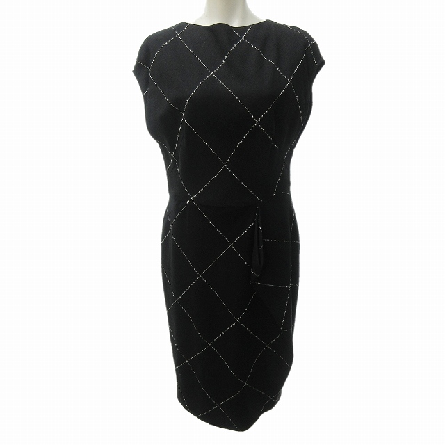 エスカーダ ESCADA 美品 コクーンワンピース チェック柄 ウール  