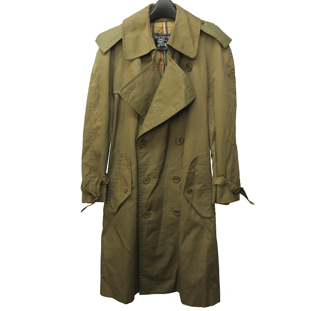 バーバリー/カーキ トレンチコート チェック裏地 Burberrys バーバリー トレンチコート アウター 裏地チェック