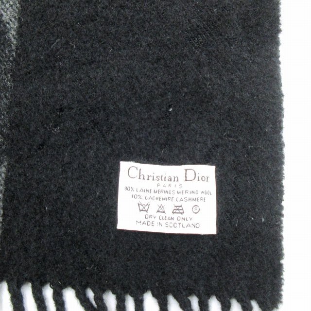 クリスチャンディオール Christian Dior マフラー フリンジ センター  