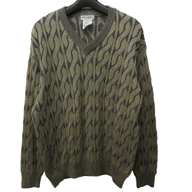 ジョルジオアルマーニ GIORGIO ARMANI 美品 コットン ニット セーター 