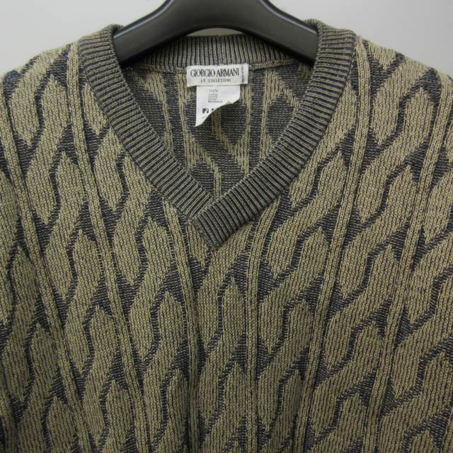 ジョルジオアルマーニ GIORGIO ARMANI 美品 コットン ニット セーター 