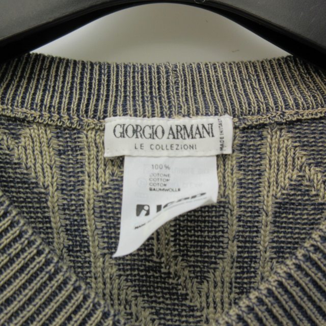 ジョルジオアルマーニ GIORGIO ARMANI 美品 コットン ニット