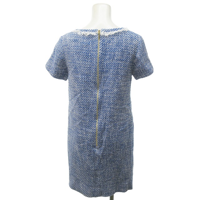 ケイトスペード KATE SPADE ワンピース ツイード コットン 半袖 ミニ丈  