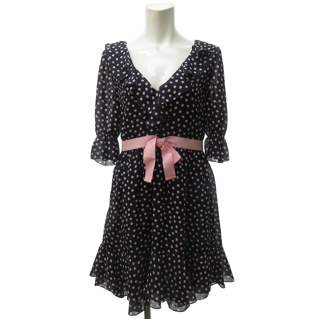 レッド ヴァレンティノ RED VALENTINO 美品 ギャザーワンピース ドット  