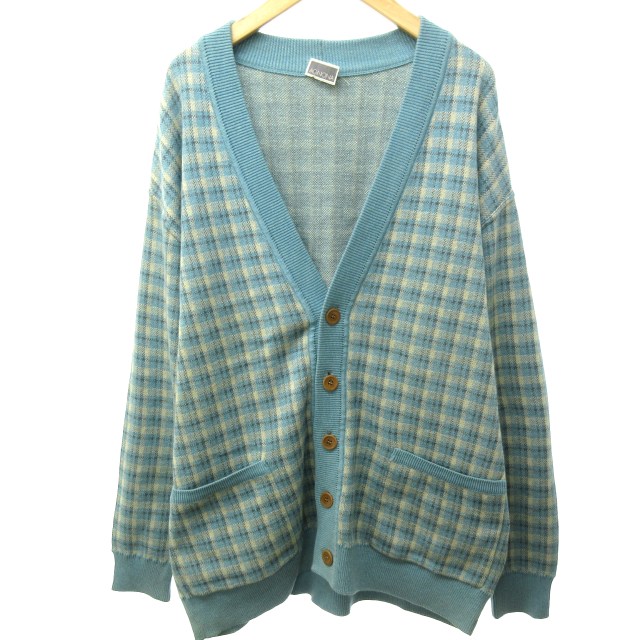 アニオナ AGNONA ヴィンテージ チェック ニット カーディガン 長袖 