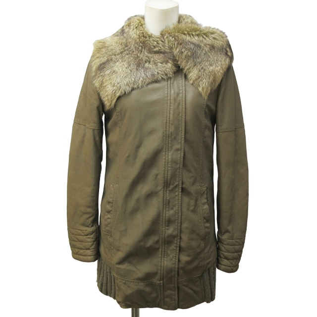 パトリツィアペペ ムートンコートラムレザーブラック