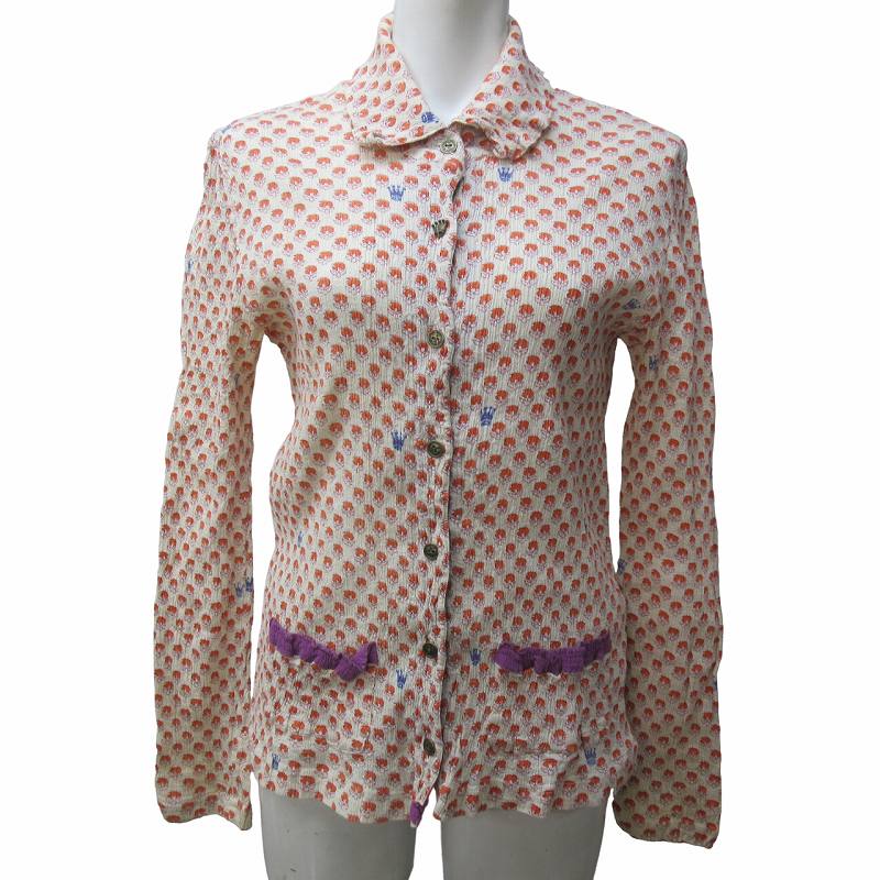 ツモリチサト TSUMORI CHISATO 美品 シャツ ブラウス 総柄 王冠柄 長袖  