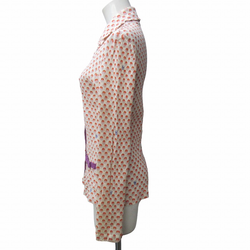 ツモリチサト TSUMORI CHISATO 美品 シャツ ブラウス 総柄 王冠柄 長袖  