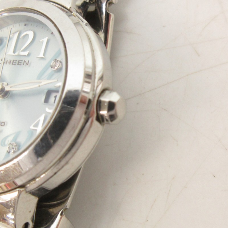 カシオ CASIO シーン SHEEN 腕時計 ソーラー SHE-4506 シルバー