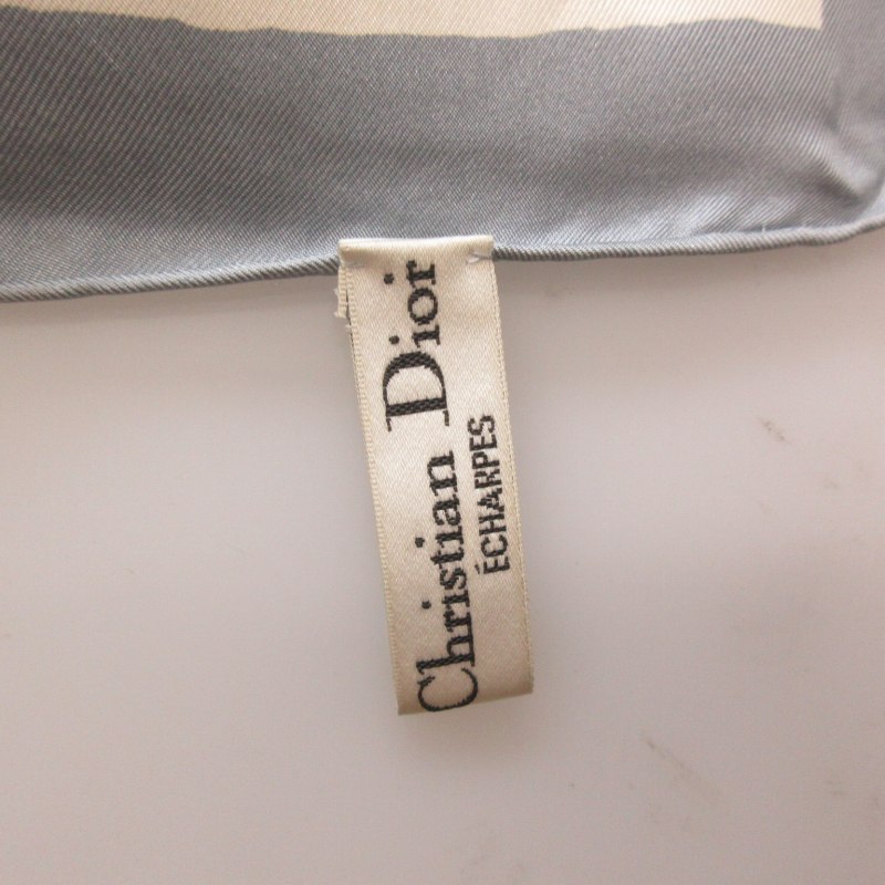 Christian Dior シルク100% シフォン ライトパープル系花柄