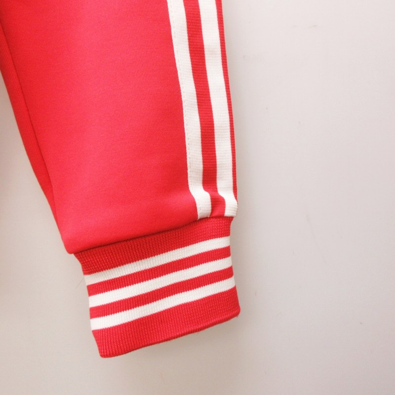 【adidas】アディダストラックジャケット ペルー　レッド 赤 白　Oサイズ 中古・古着通販】adidas (アディダス) サイドライントラック
