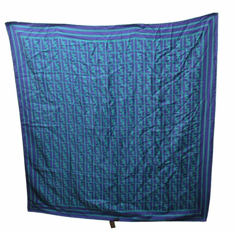 フェンディ FENDI スカーフ ストール 大判 ズッカ柄 シルク イタリア製