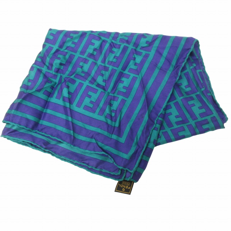 フェンディ FENDI スカーフ ストール 大判 ズッカ柄 シルク イタリア製