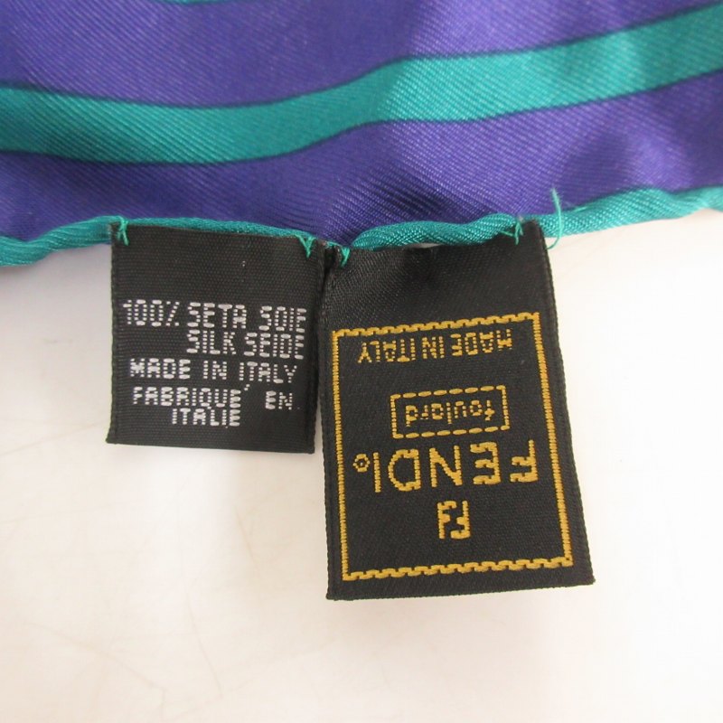 フェンディ FENDI スカーフ ストール 大判 ズッカ柄 シルク イタリア製