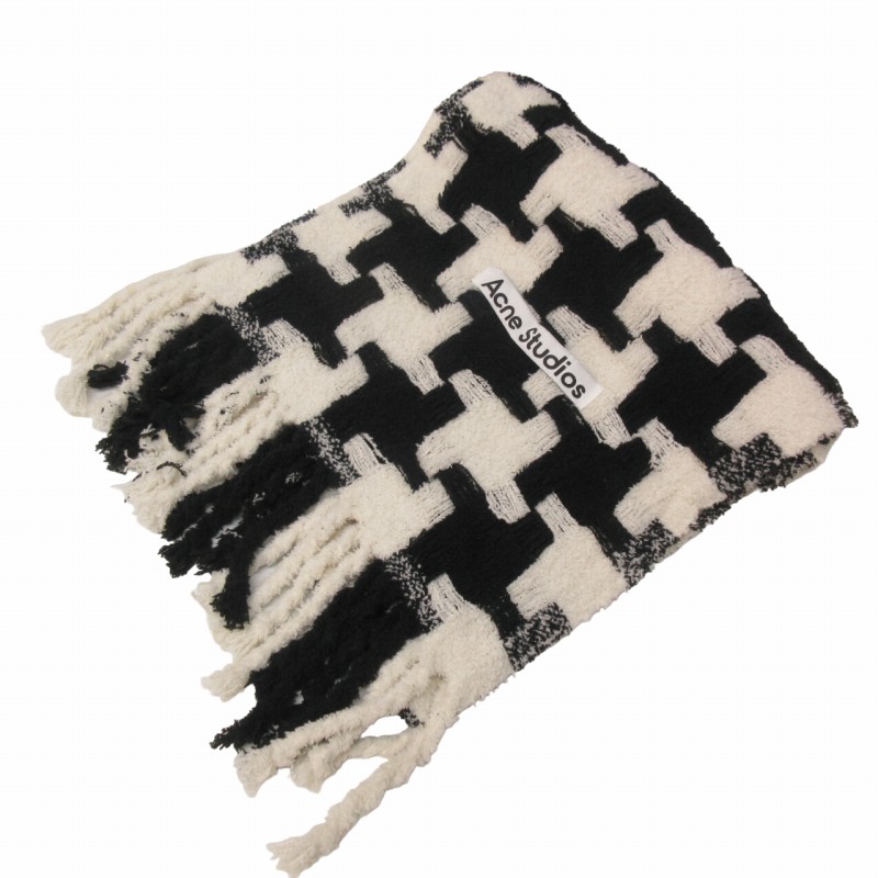 アクネ ストゥディオズ Acne Studios マフラー ストール フリンジ 千鳥  