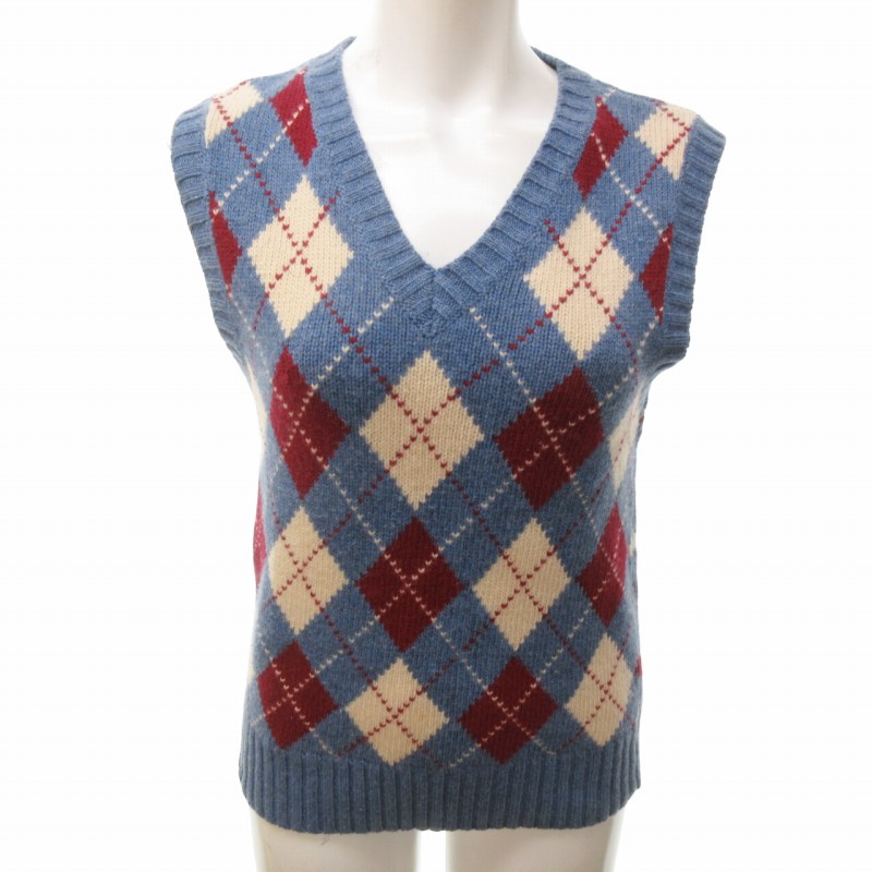 マークジェイコブス MARC JACOBS ニット ベスト アーガイルチェック
