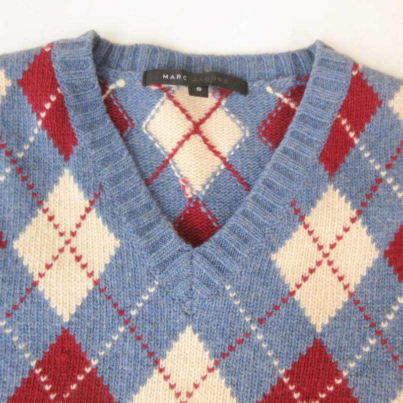 マークジェイコブス MARC JACOBS ニット ベスト アーガイルチェック