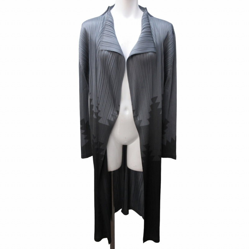 プリーツプリーズ PLEATS PLEASE イッセイミヤケ ロングカーディガン 
