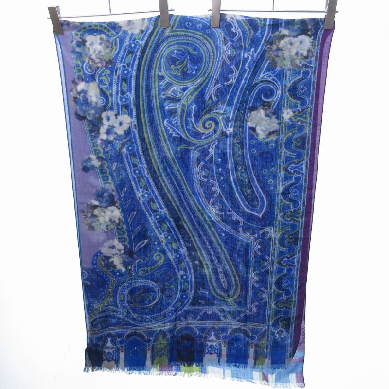 ETROシルクストール★イタリア製 MADE IN ITALY製 ETRO ペイズリー柄ウールシルクストール マルチカラー | U... 