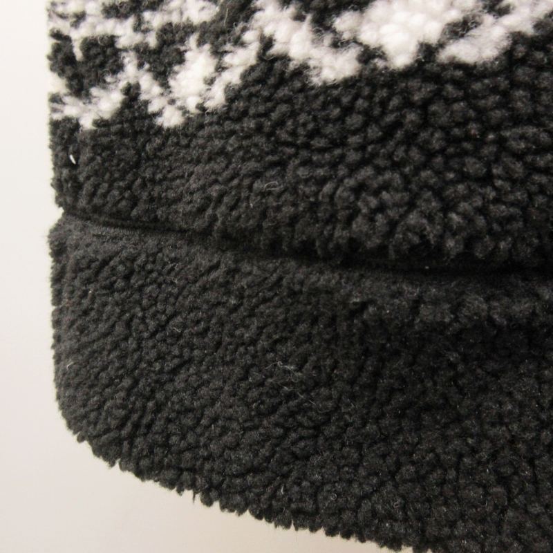 パーリーゲイツ PEARLY GATES フリース ベスト ボア ロゴ 刺繍 総柄 黒  