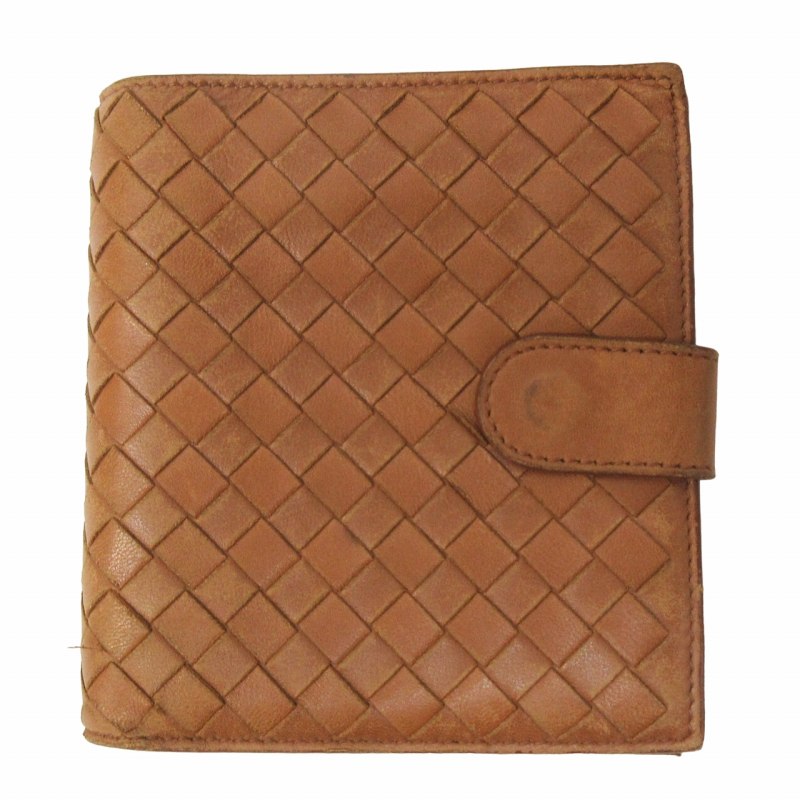 ボッテガ・ヴェネタ　イントレチャート　ブラウン　二つ折り財布 ボッテガヴェネタ BOTTEGA VENETA イントレチャート 二つ折り