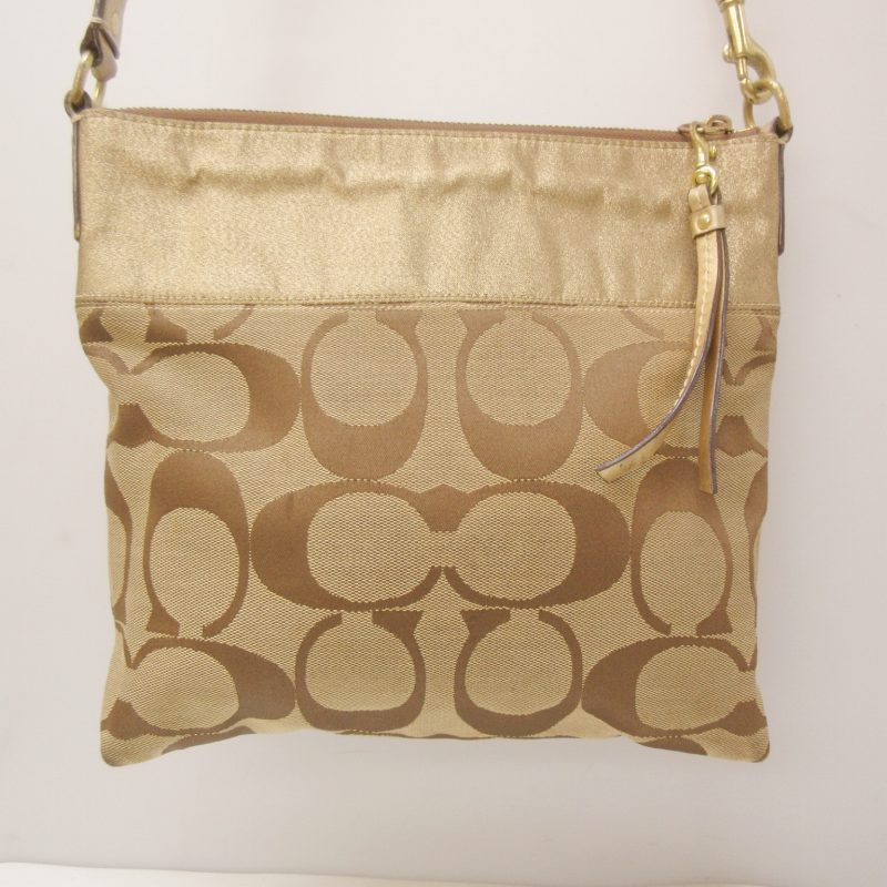 Coach ショルダーバッグ ベージュ フラワーモチーフ