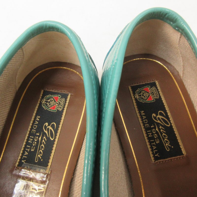 GUCCI グッチ　ホースビットローファー　1953 エナメルレザー　ブルー GUCCI グッチホースビットローファー1953 エナメルレザーブルー