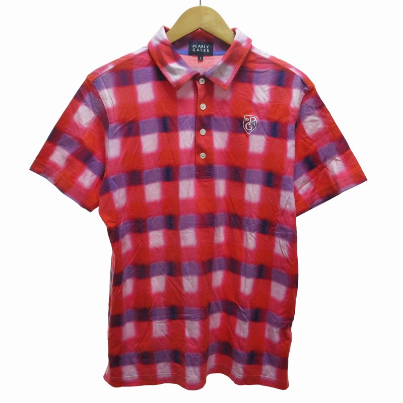 パーリーゲイツチェック柄ポロシャツサイズ5