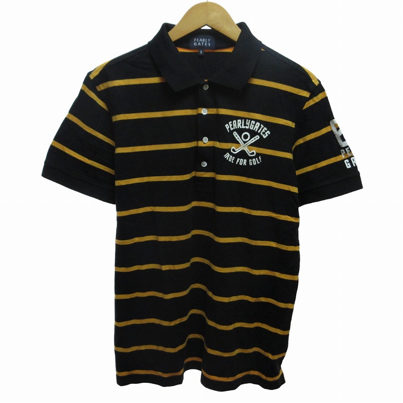 パーリーゲイツ PEARLY GATES 美品 ゴルフウエア 鹿の子ポロシャツ  