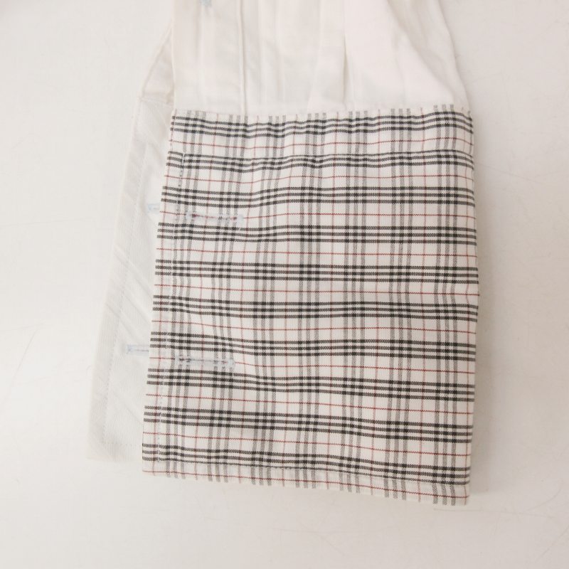 BURBERRY 長袖 カフスシャツ ホワイト ノバチェック L BURBERRY BLACK