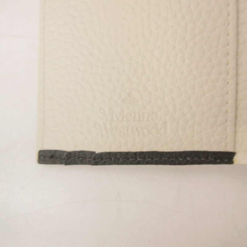 Vivienne Westwood 長財布 レザー オーブ ダブルフラップ 白 Vivienne Westwood 長財布 レザー オーブ ダブルフラップ 白