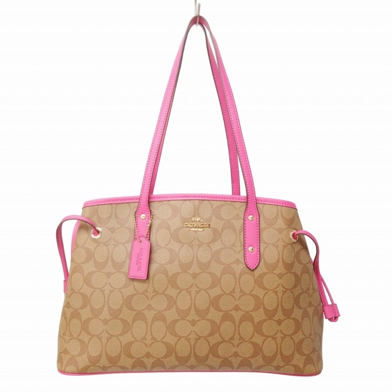 コーチ COACH 美品 シグネチャー トートバッグ レザー F57842 茶 