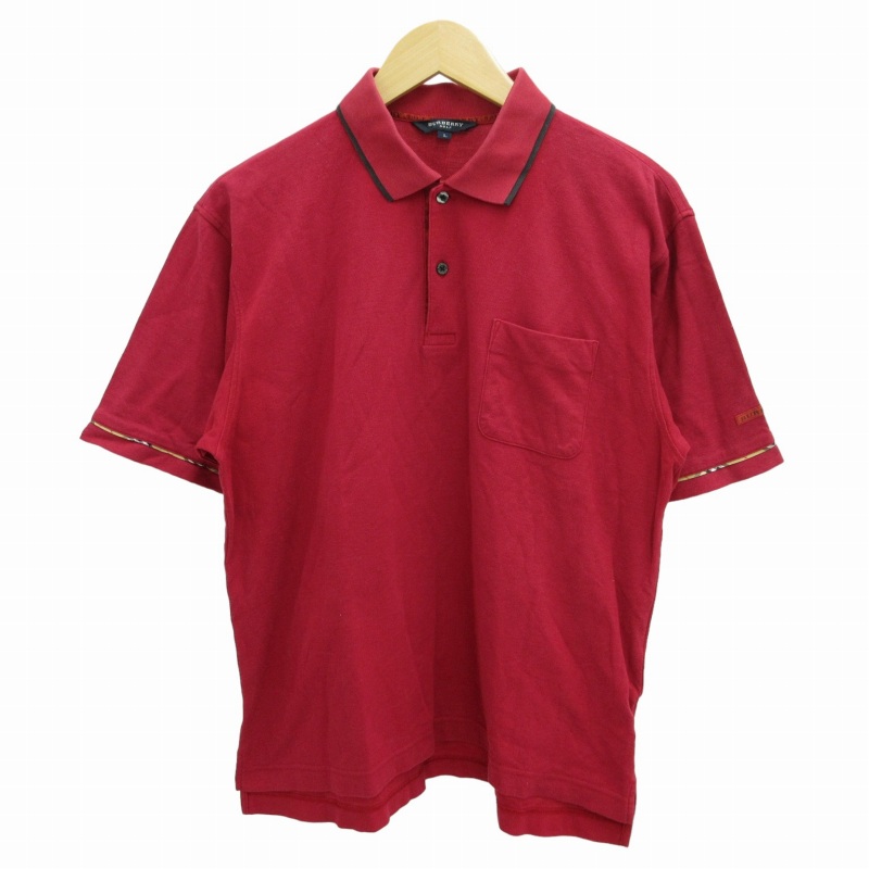 BURBERRY GOLF ポロシャツ レッド Lサイズ BURBERRY ゴルフ ポロシャツ L レッド BURBERRY GOLF(バーバリーゴルフ