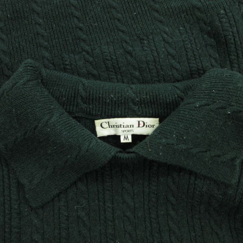 Christian Dior SPORTS ニット Vネック 薄手 グリーン クリスチャンディオール Christian Dior SPORTS ヴィンテージ