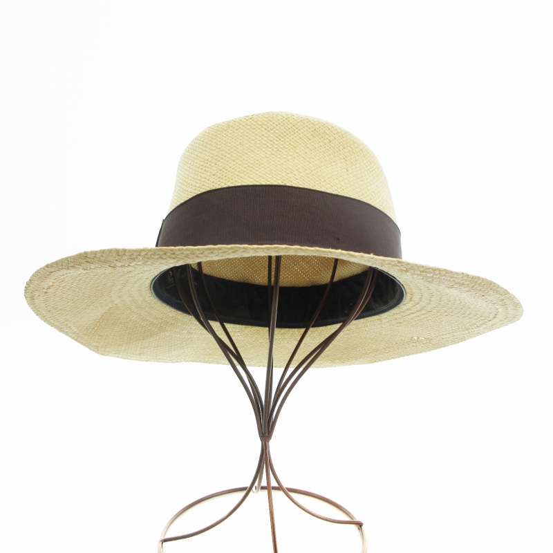 ボルサリーノ Borsalino ストローハット 麦わら帽子 60 L ベージュ /BL