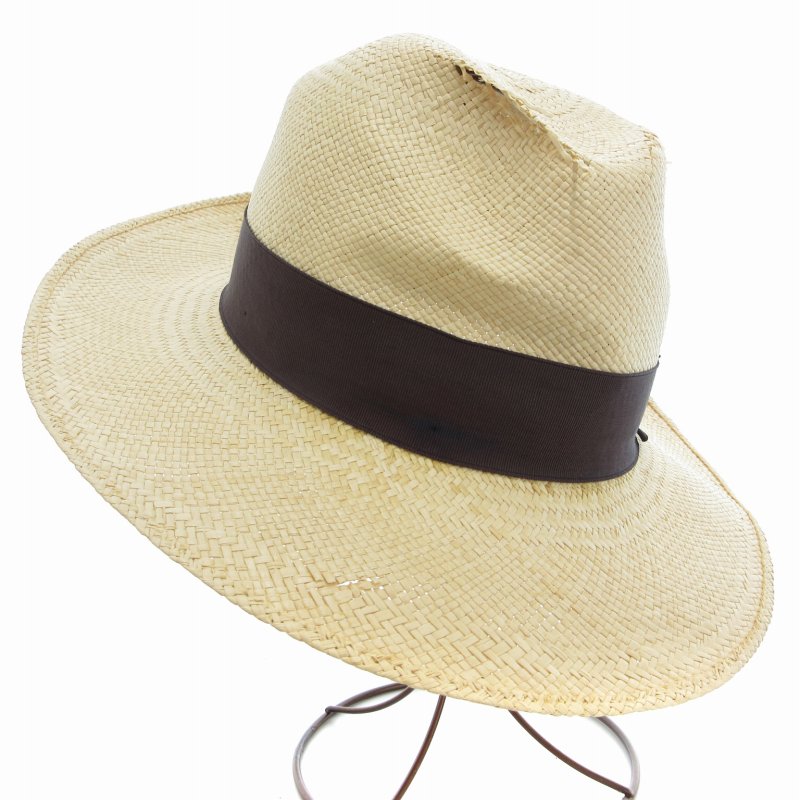 ボルサリーノ Borsalino ストローハット 麦わら帽子 60 L ベージュ /BL