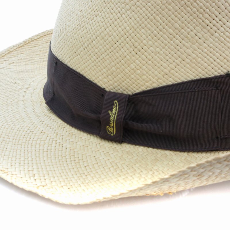 ボルサリーノ Borsalino ストローハット 麦わら帽子 60 L ベージュ /BL