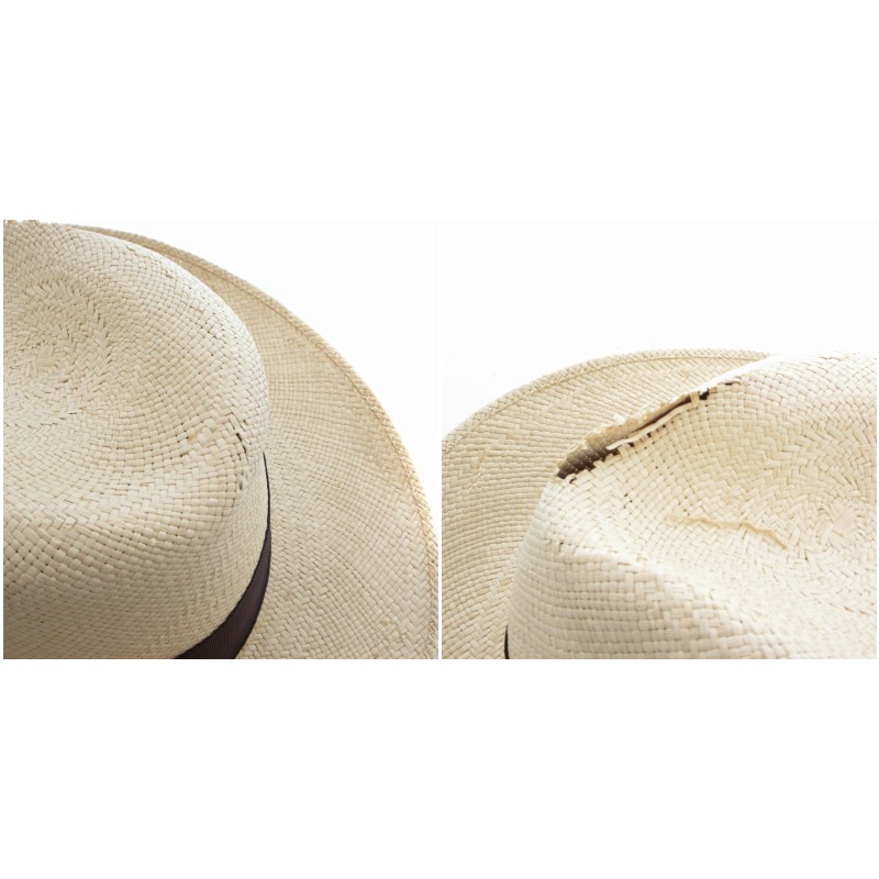 ボルサリーノ Borsalino ストローハット 麦わら帽子 60 L ベージュ /BL