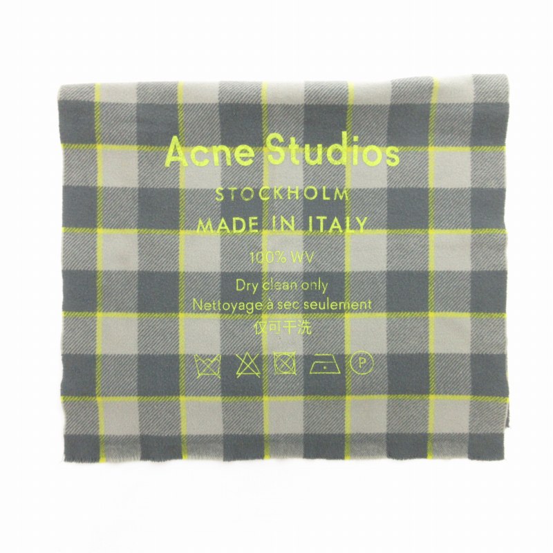 アクネ ストゥディオズ Acne Studios 大判 ロゴ ストール マフラー 