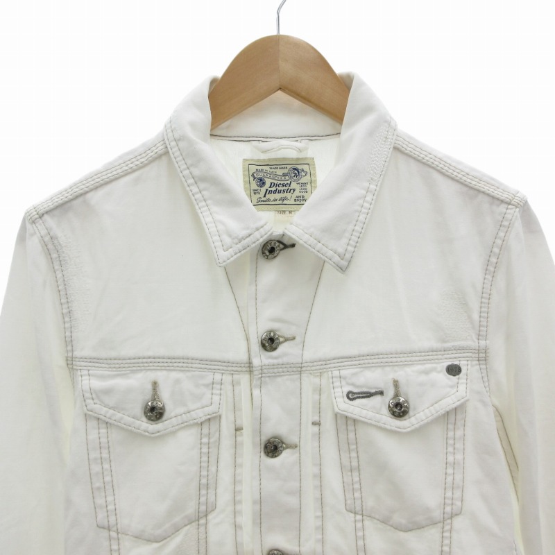 ディーゼル DIESEL デニムジャケット Gジャン ダメージ加工 銀ボタン 