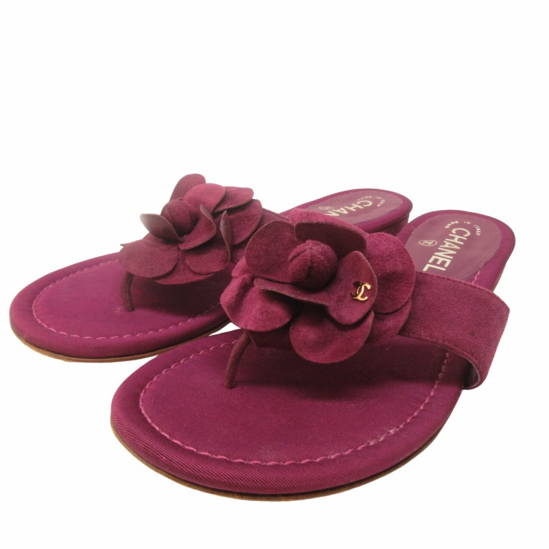CHANELシャネル サンダルシューズカメリアココマーク ウェッジソール23cm