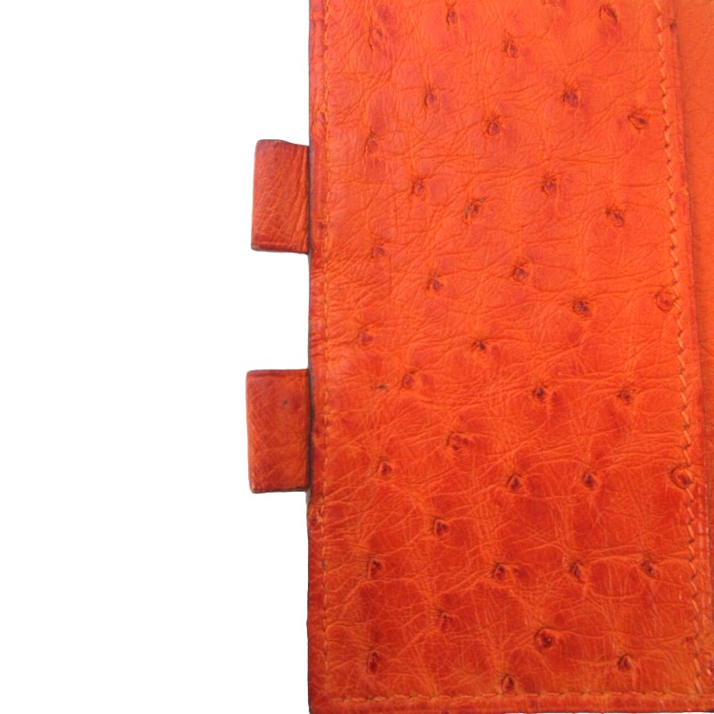 エルメス手帳カバー　オーストリッチレザー 　オレンジ 楽天市場】未使用 展示品【HERMES】エルメス アジェンダ