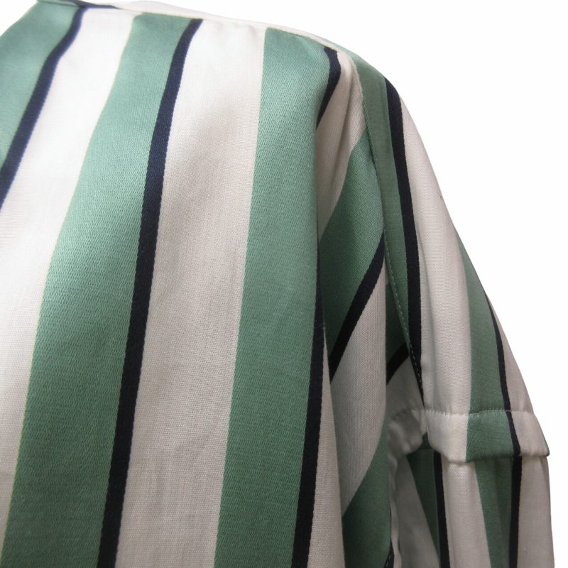 ティッカ TICCA 美品 近年 ノーカラー スクエア ビッグ ロング シャツ  