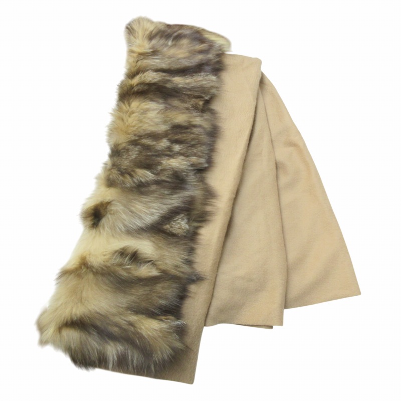 【豪華】【美品】FENDI フェンディ フォックス ファーストール カシミヤ フェンディ FENDI フォックスファー カシミヤ ストール マフラー