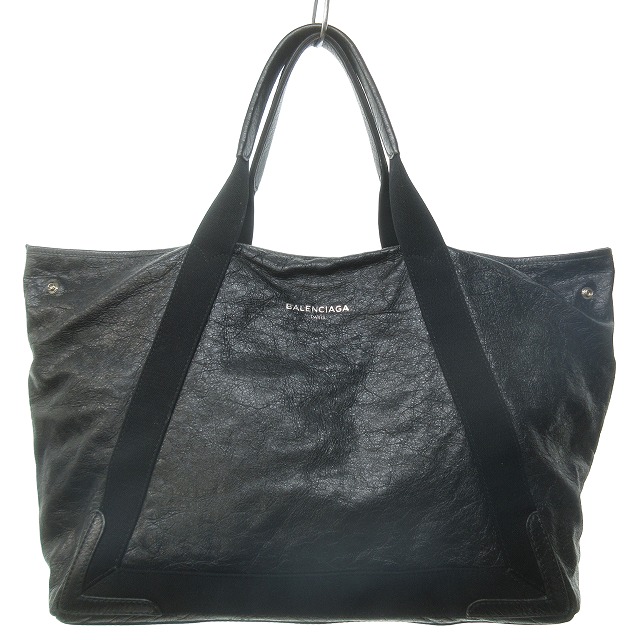 バレンシアガ ネイビーカバス M エクスクルーシブライン レザー トート