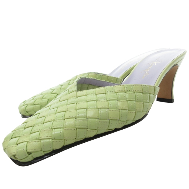 ☆銀座かねまつ リボンミュール エナメルレッド 23cm☆ 銀座かねまつ ミュール ☆銀座かねまつ リボンミュール エナメルレッド