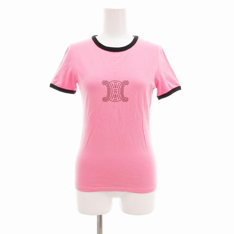 11380【美品・即完売モデル】セリーヌ☆トリオンフ リンガーtシャツ CELINE トリオンフ刺繍入りルーズTシャツ (CELINE/Tシャツ・カットソー