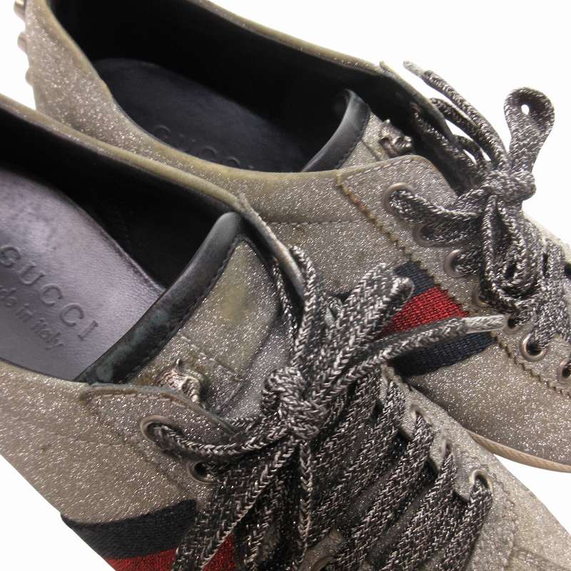 グッチ GUCCI Web Sneaker Glitter Studs グリッターウェブ スニーカー 