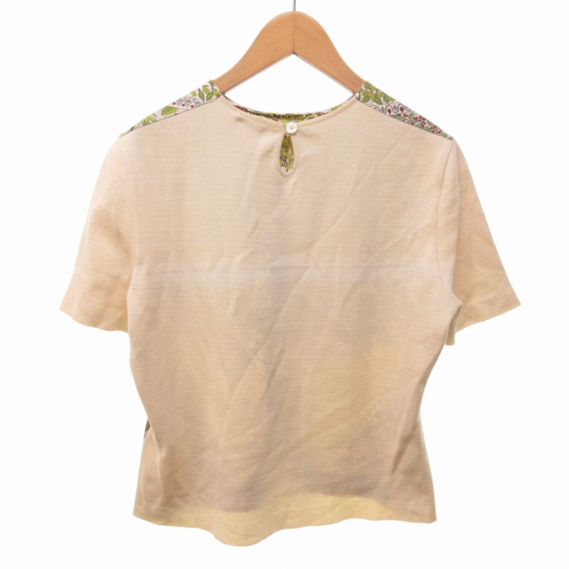 エルメス HERMES マルジェラ期 ツリー柄 シルク ニット 半袖 総柄 切替