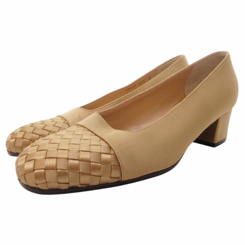 ボッテガヴェネタ イントレチャート パンプス 35.5 22.5cm ボルドー